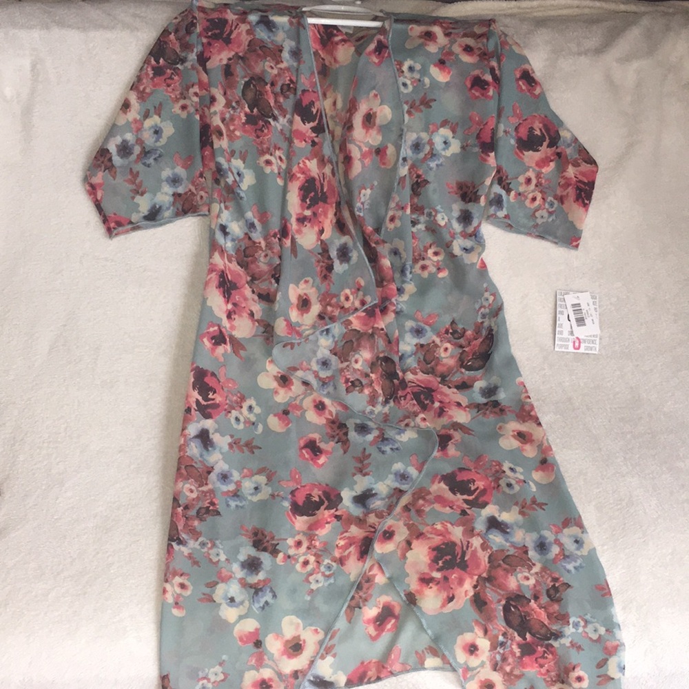 Small sheer Shirley, beautiful blue and pink NWT